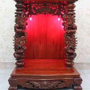 Tủ gỗ thờ ông địa 9